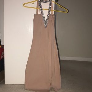 Pink dress with diamonds